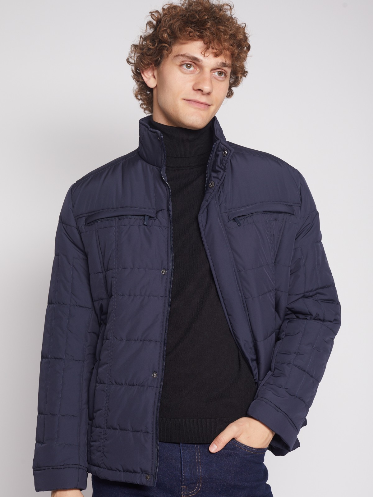 

Куртка мужская Zolla 012335159244 синяя 3XL, 012335159244