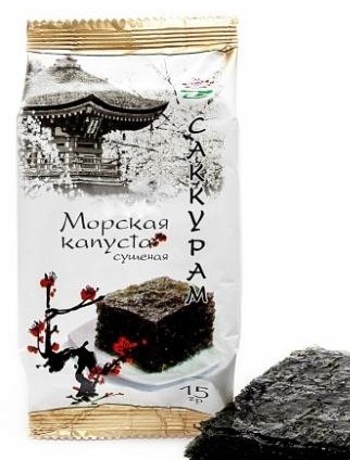 

Морская капуста сушеная обжаренная Саккурам, 15г