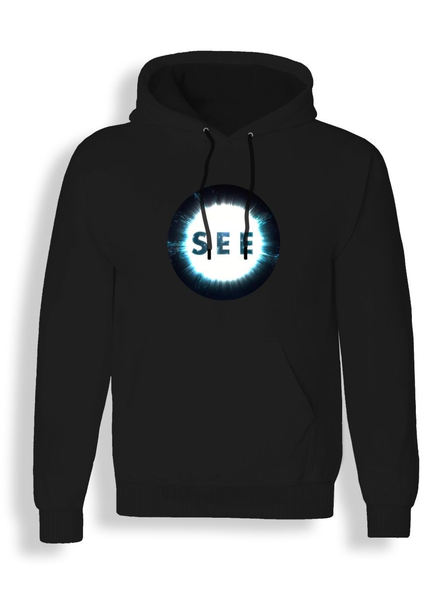 

Худи унисекс Каждому Своё See/Видеть/Сериал SRSE5 черное 3XL, Черный, "See/Видеть/Сериал" SRSE5
