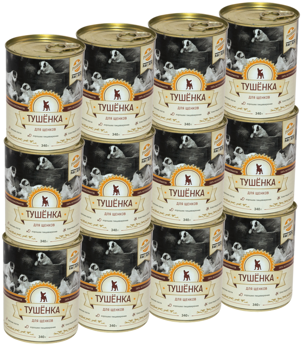 

Влажный корм для щенков Favorite, 12 шт по 340г