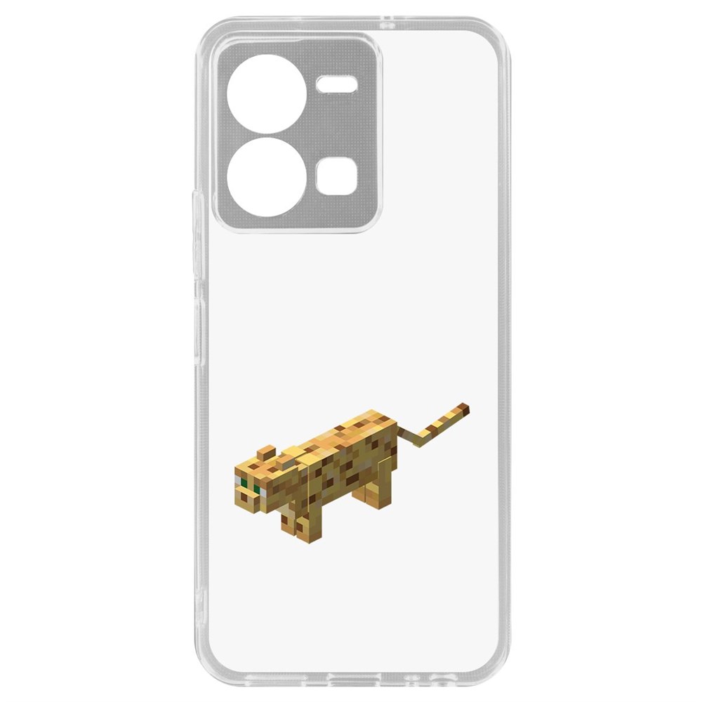 

Чехол-накладка Кейс Minecraft-Оцелот для Vivo Y35, Прозрачный