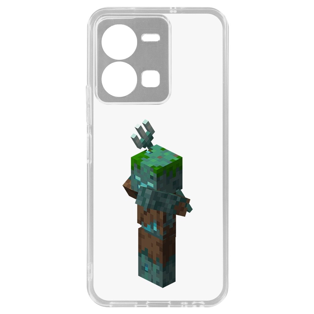 

Чехол-накладка Кейс Minecraft-Утопленник для Vivo Y35, Прозрачный