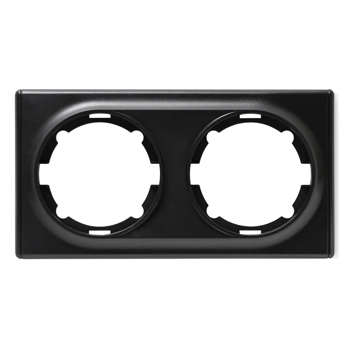 Рамка двойная OneKeyElectro (серия Florence), цвет черный вертикальная двойная адаптерная рамка для настенных блоков lanmaster