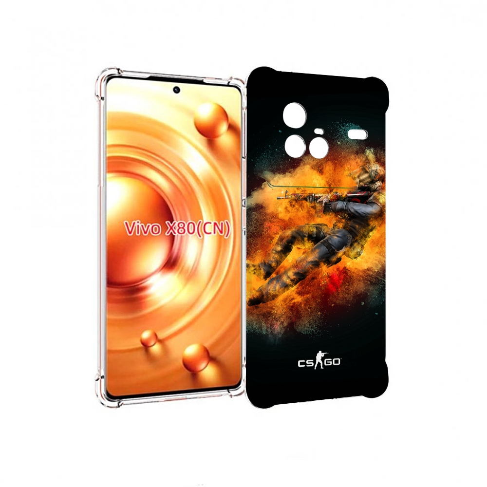 

Чехол Mypads Cs-Go-Контр-Террорист Мужской Для Vivo X80, Прозрачный, Tocco
