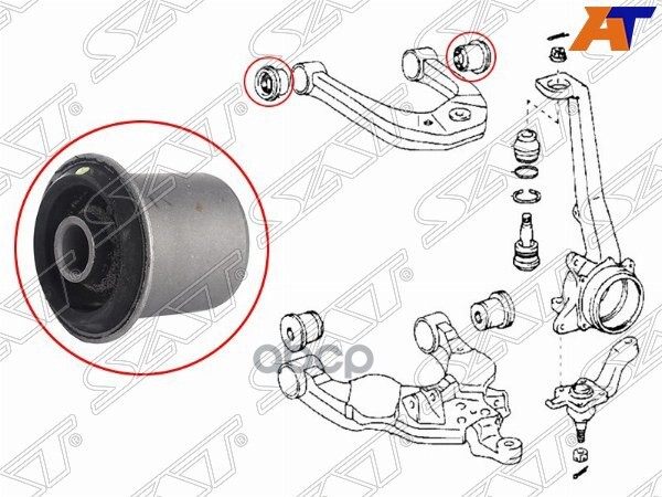 

Сайлентблок Переднего Верхнего Рычага Toyota Fortuner/Hilux 05- Sat St-48632-0K040