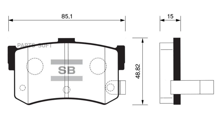 

Тормозные колодки Sangsin brake дисковые SP1074