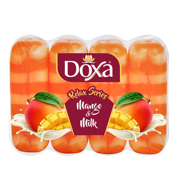 Мыло туалетное Doxa манго и молоко глицериновое 4шт по 75г