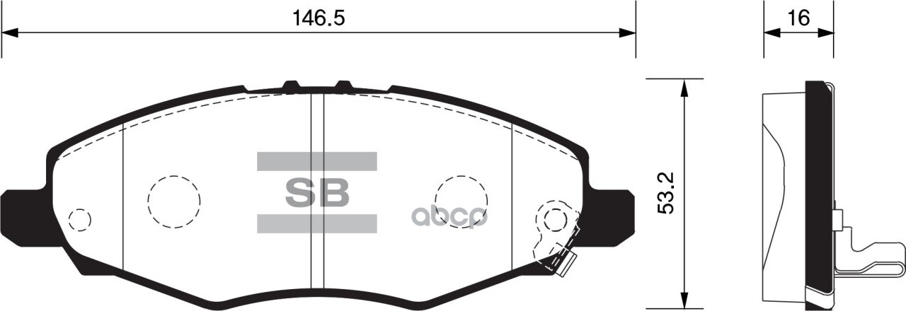 

Тормозные колодки Sangsin brake дисковые SP1412