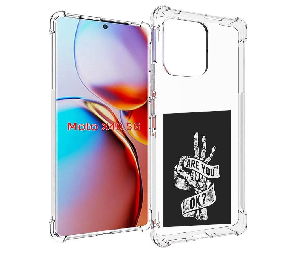 

Чехол MyPads рука-скелета для Motorola Moto X40, Прозрачный, Tocco
