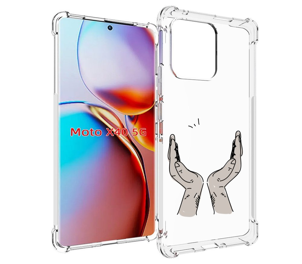 

Чехол MyPads руки-тянутся-к-небу для Motorola Moto X40, Прозрачный, Tocco