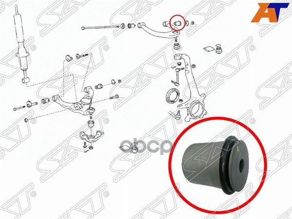 

SAT ST-48632-60010 Сайлентблок переднего верхнего рычага TOYOTA LAND CRUISER/LEXUS LX470 9