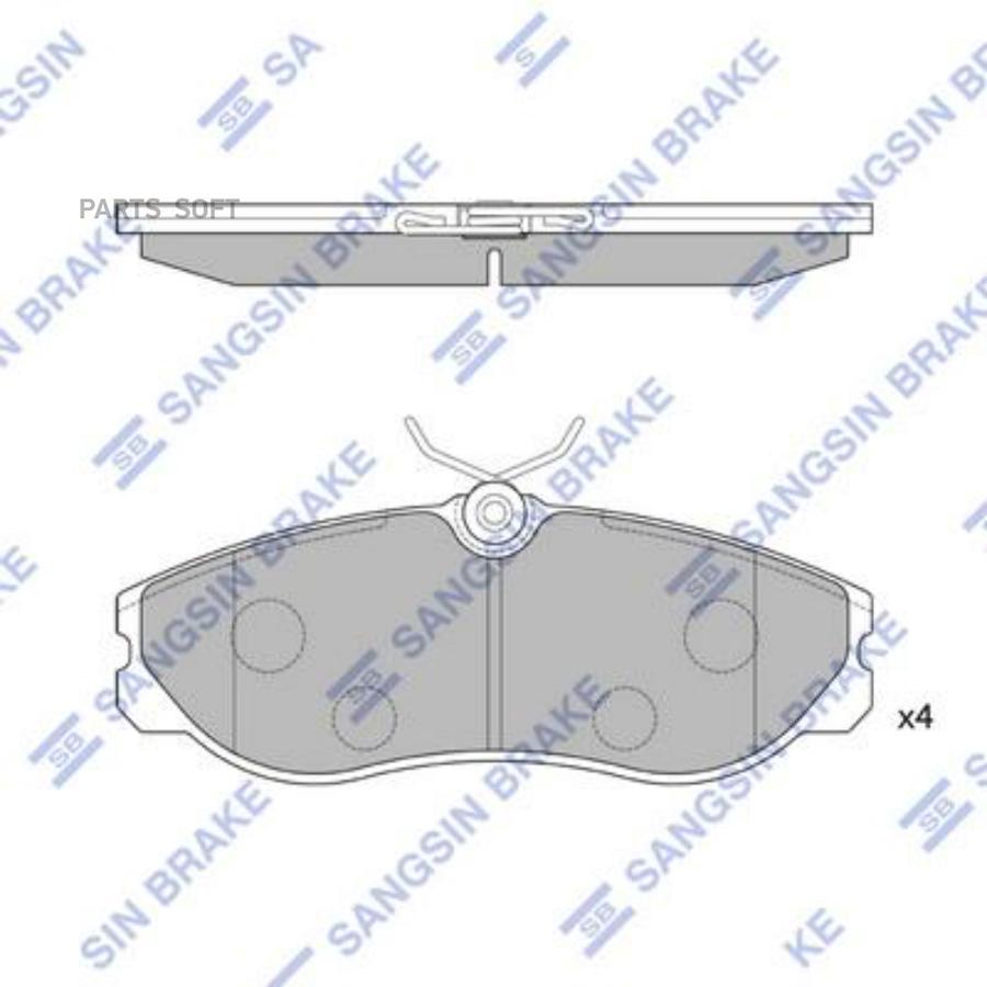 

Колодки тормозные NISSAN TERRANO II, FORD MAVERICK передние SP1887 SANGSIN BRAKE SP1887