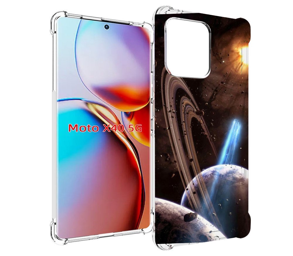 

Чехол MyPads сатурн в космосе для Motorola Moto X40, Прозрачный, Tocco