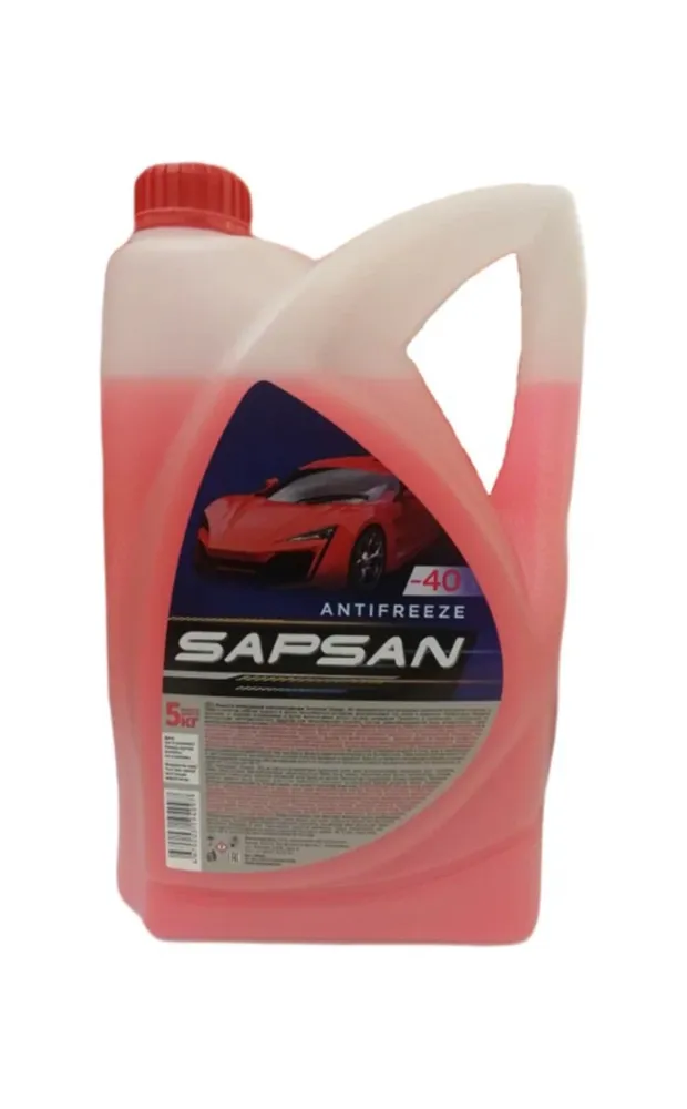 SAPSAN 60005 Антифриз SAPSAN готовый 5кг -40С красный Юг 1шт 685₽