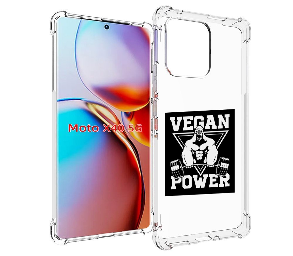 

Чехол MyPads сила-вегана для Motorola Moto X40, Прозрачный, Tocco
