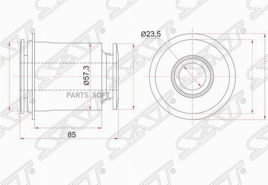 

SAT ST-48654-60040 Сайлентблок FR переднего нижнего рычага TOYOTA LAND CRUISER 200/SEQUOIA