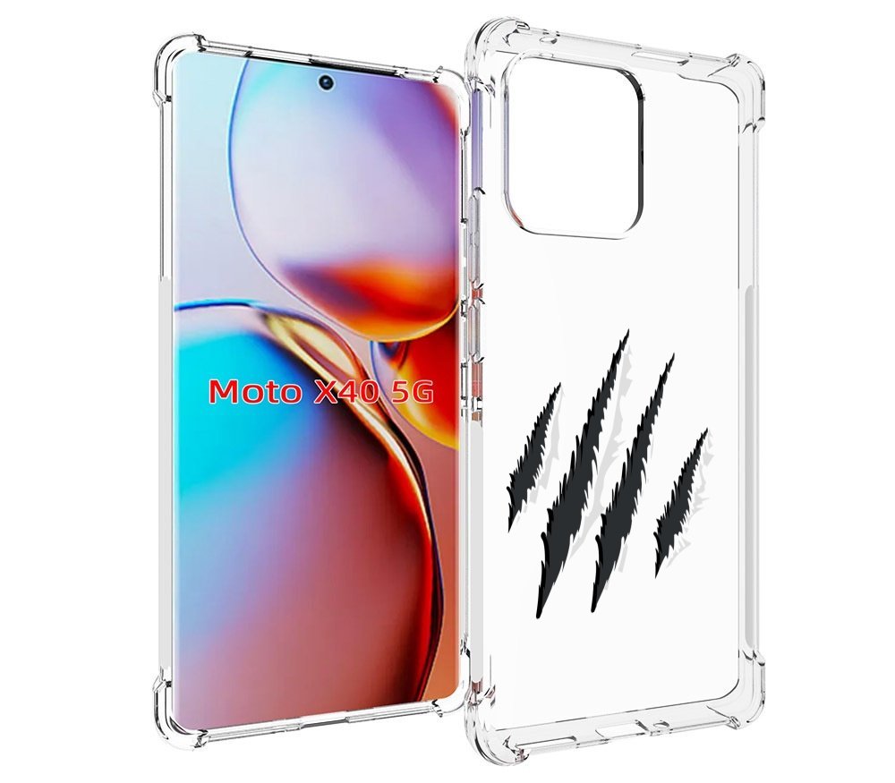 

Чехол MyPads след-когтей для Motorola Moto X40, Прозрачный, Tocco