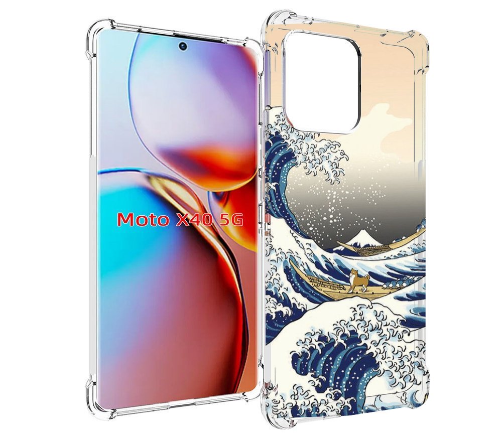 

Чехол MyPads собаки-на-плоту для Motorola Moto X40, Прозрачный, Tocco