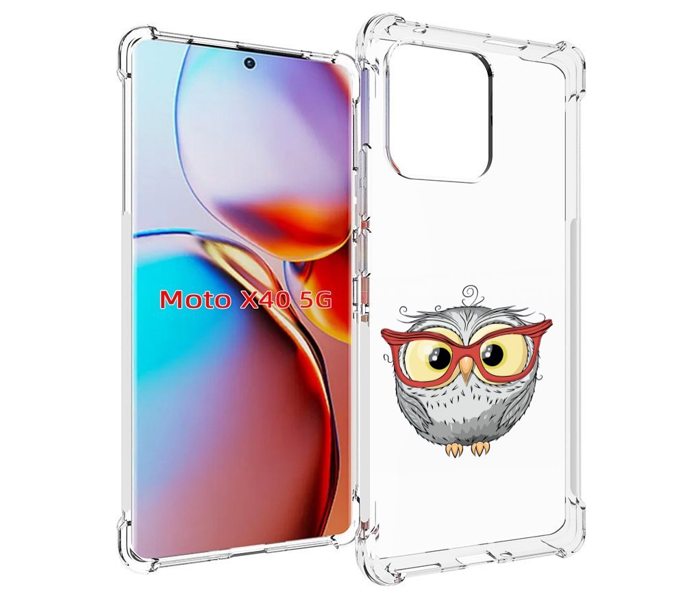 

Чехол MyPads сова-в-красных-очках для Motorola Moto X40, Прозрачный, Tocco