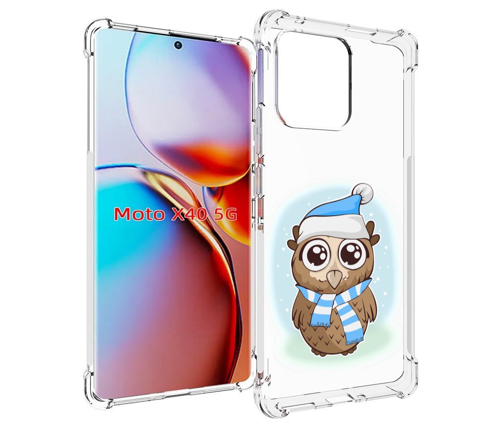 

Чехол MyPads сова-в-шарфике-и-шапке для Motorola Moto X40, Прозрачный, Tocco