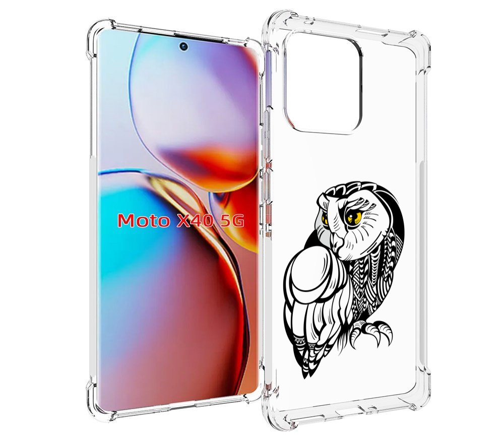 

Чехол MyPads сова-красотка для Motorola Moto X40, Прозрачный, Tocco