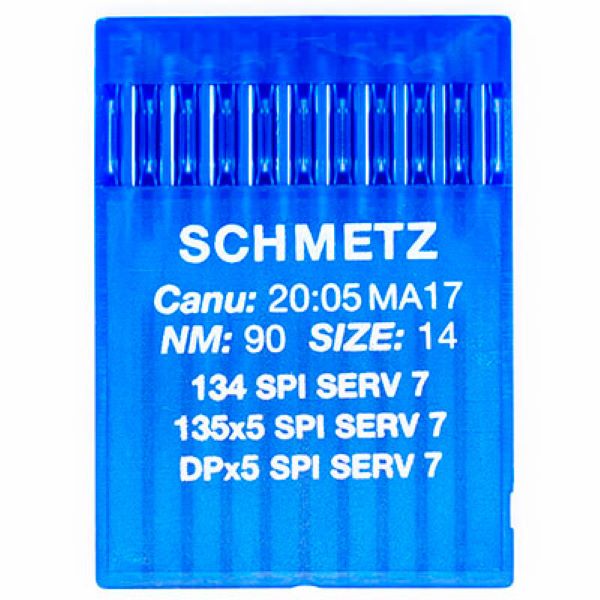 Иглы промышленные с толстой колбой Schmetz 134/DPx5 SPI SERV7 90, 10 шт