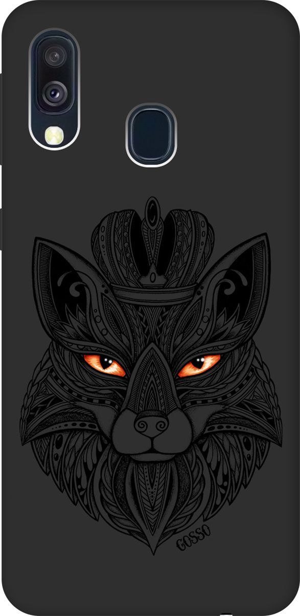 

Матовый чехол на Samsung Galaxy A40 с принтом "Fox Queen" черный, Черный;белый, 616