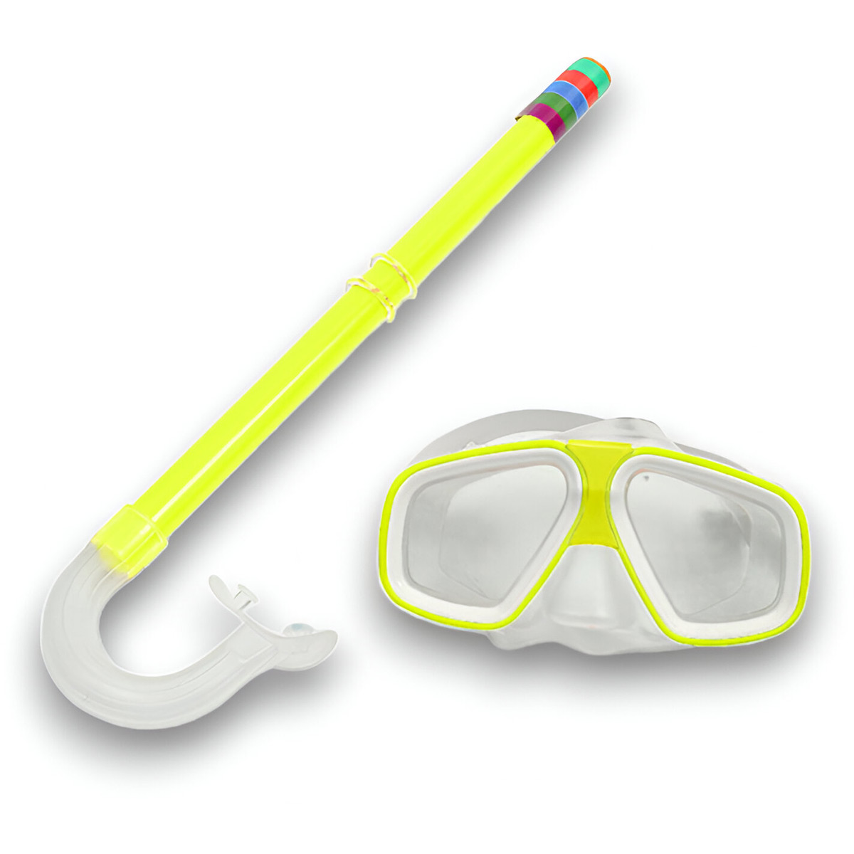 

Набор для плавания Sportex детский маска+трубка ПВХ цвет - желтый, E41237-5