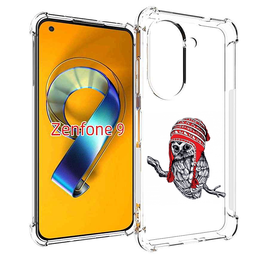 

Чехол MyPads сова-в-красной-шапке-на-веточке для Asus Zenfone 9 (AI2202), Прозрачный, Tocco
