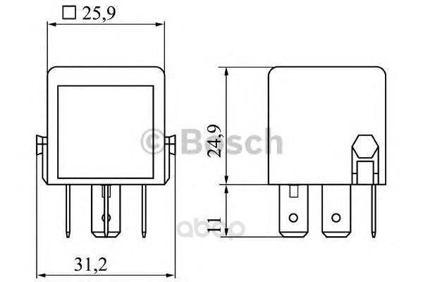 

0 986 332 040_Реле Универсальное 60A Mb All 90> Bosch 0986332040