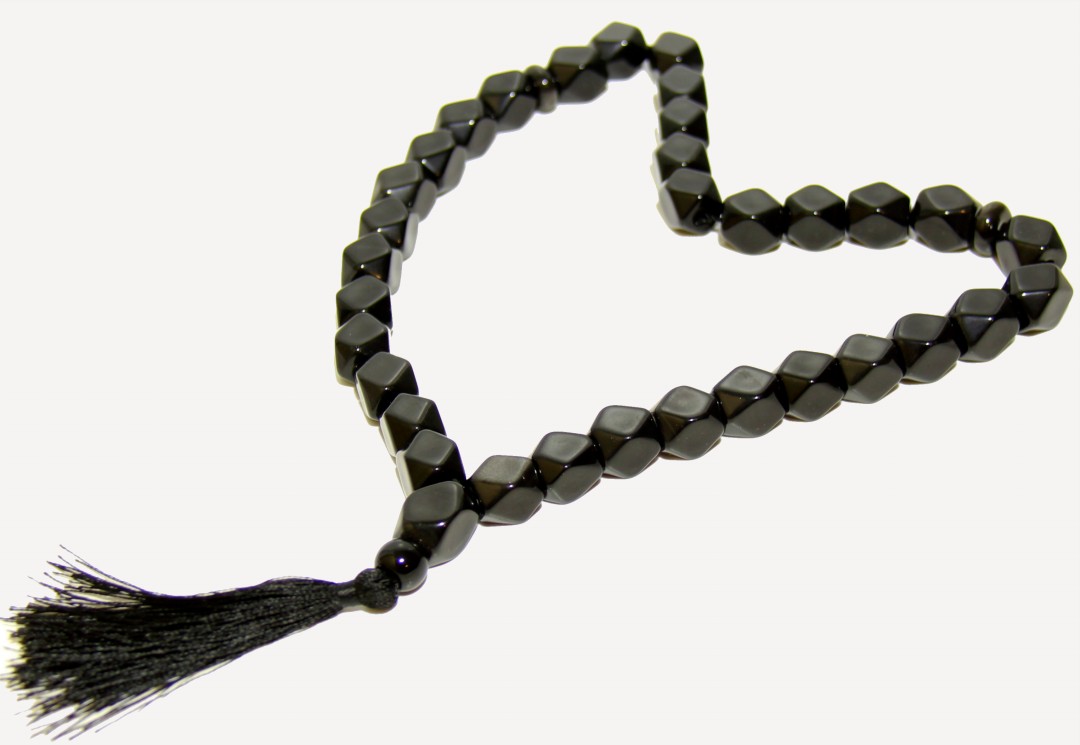 

Четки ручной работы T&Z_Mineral черные ромб из натурального камня Обсидиан, Черный, 5