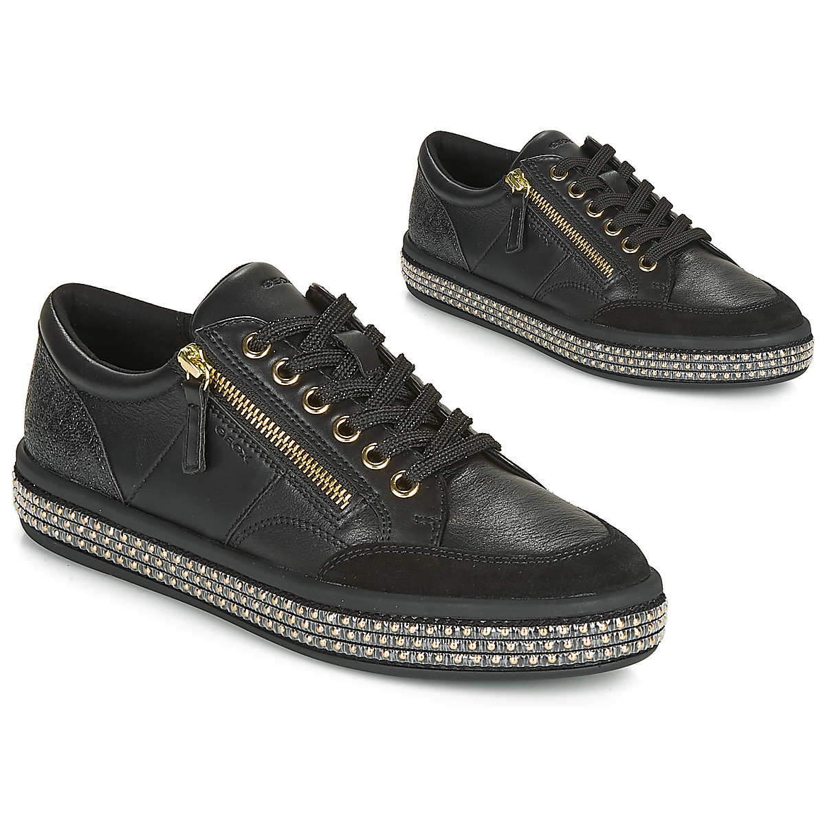 

Кеды женские GEOX 15466488 черные 38 EU, Черный, 15466488