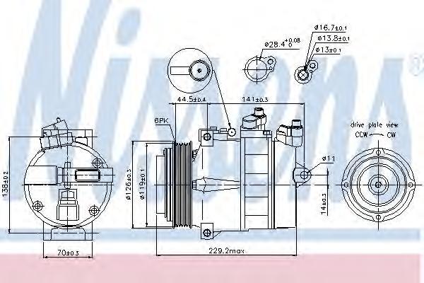 

Компрессор Кондиционера Mercedes Sprinter 95-06 Nissens 89022