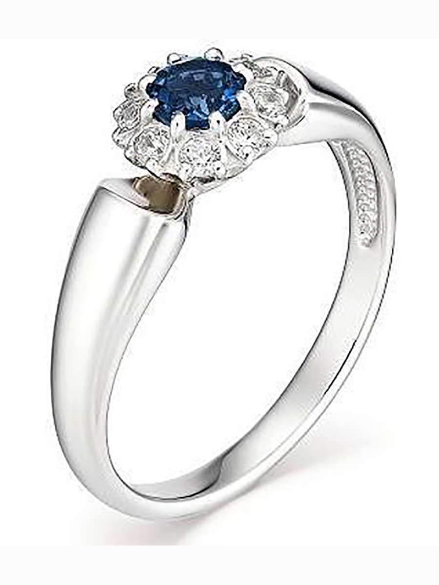 

Кольцо с топазом и фианитами из серебра р. 18,5 Алкор серебро 01-0888_0НСЛ-00, 01-0888_0НСЛ-00