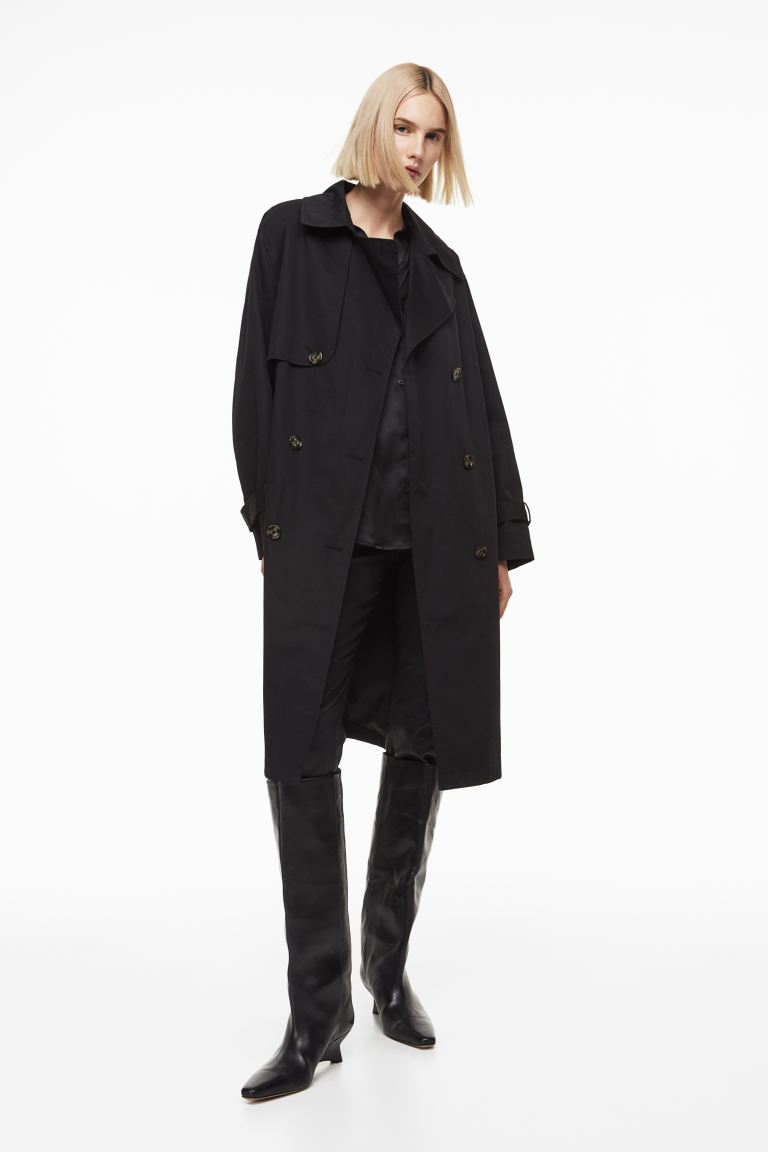 

Плащ женский H&M 1115457003 черный XS (доставка из-за рубежа), 1115457003