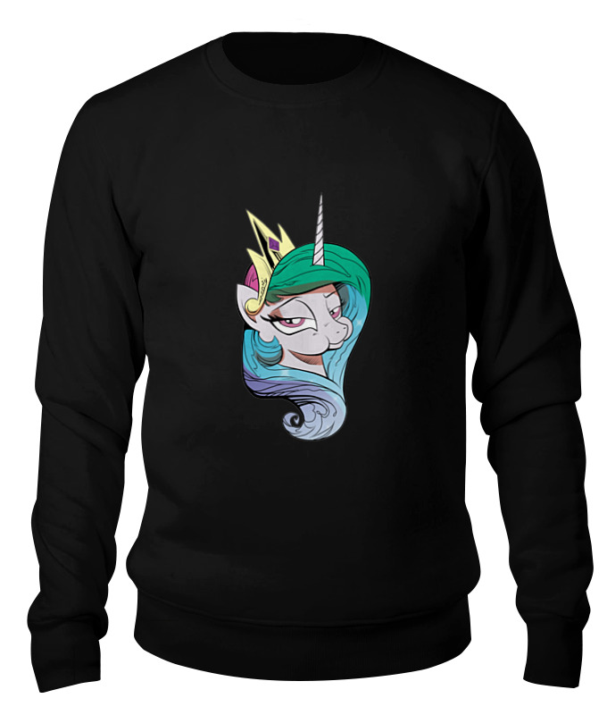 

Свитшот унисекс Printio Princess celestia черный XL, Princess celestia