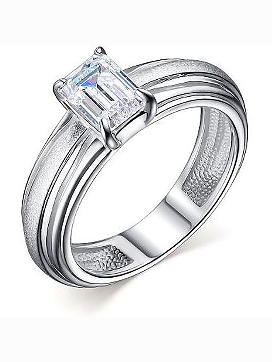 

Кольцо с 1 кристаллом swarovski из серебра р. 16 Алкор серебро 01-2463_00СВ-00, 01-2463_00СВ-00