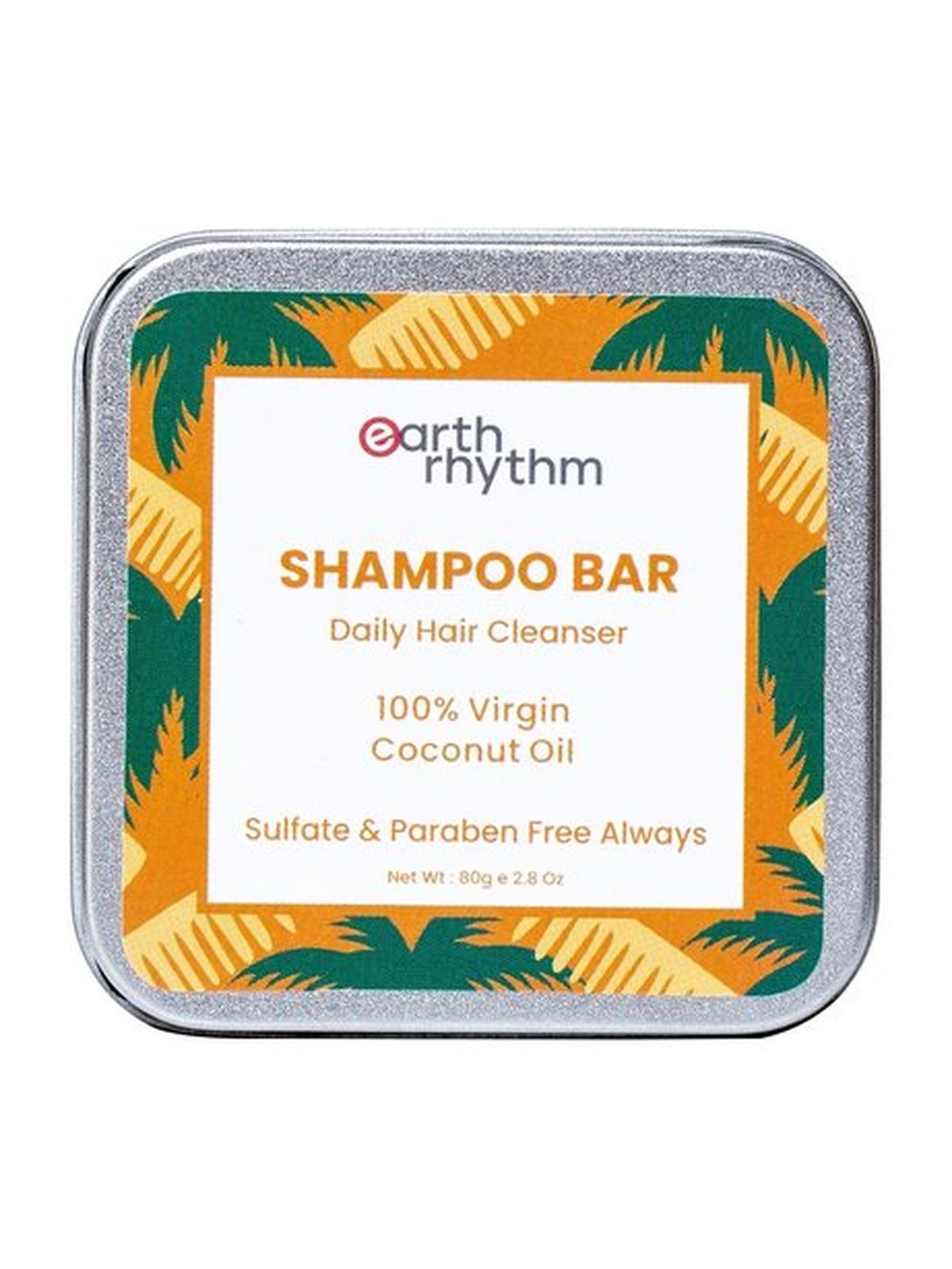 Твердый шампунь для волос с маслом кокоса Earth Rhythm 100% Virgin Coconut Oil Shampoo Bar