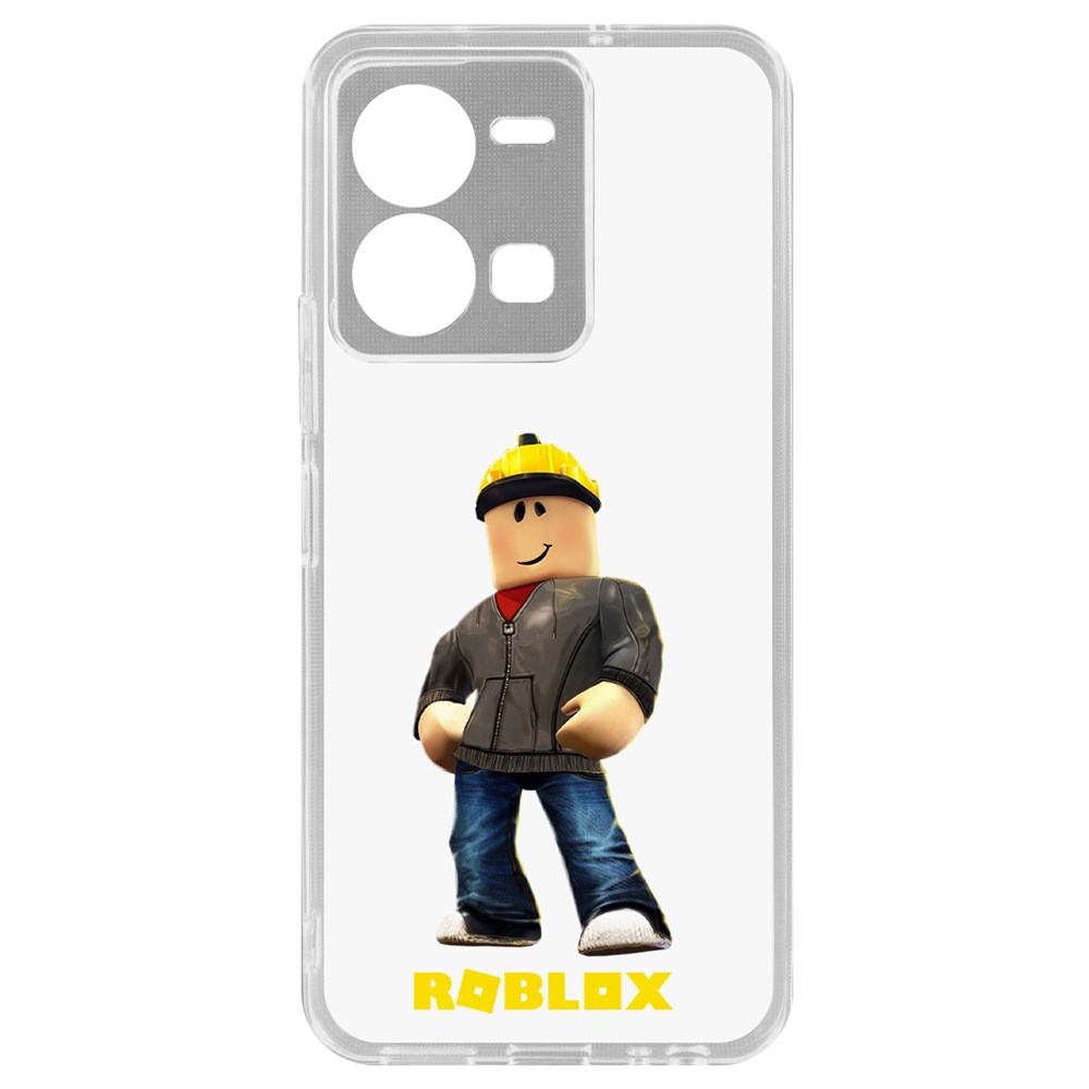 

Чехол-накладка Кейс Roblox-Строитель для Vivo Y35, Прозрачный