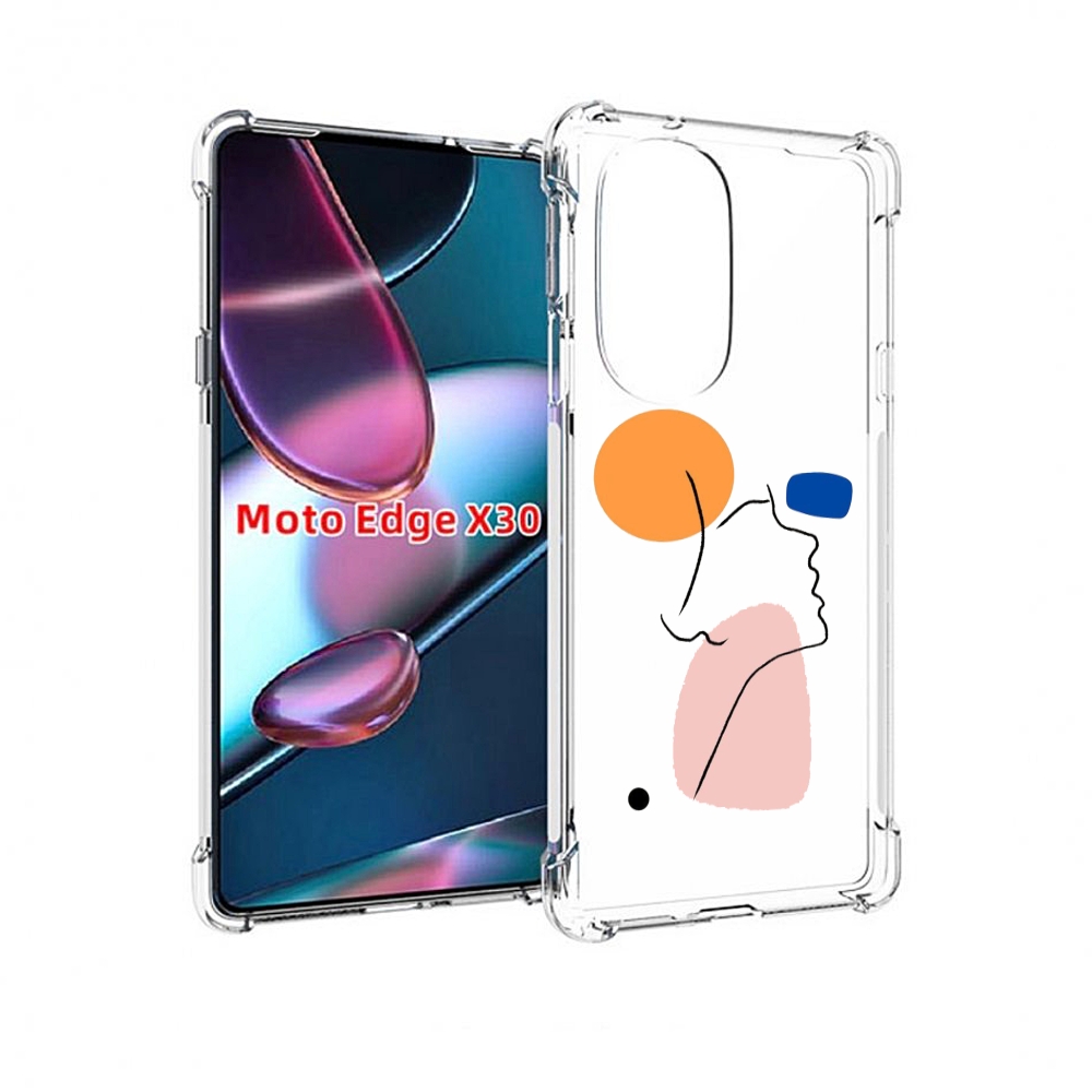 

Чехол MyPads абстракция девушки женский для Motorola Moto Edge X30, Прозрачный, Tocco