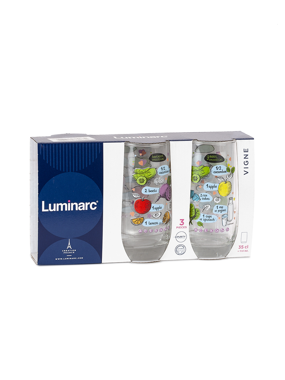 фото Набор стаканов luminarc, smoothies vigne p7795