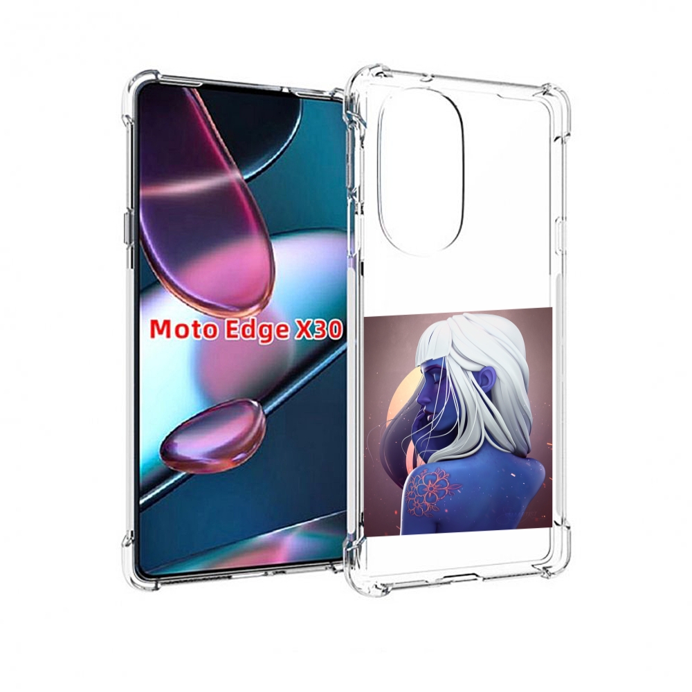 

Чехол MyPads аватар-с-цветком для Motorola Moto Edge X30, Прозрачный, Tocco