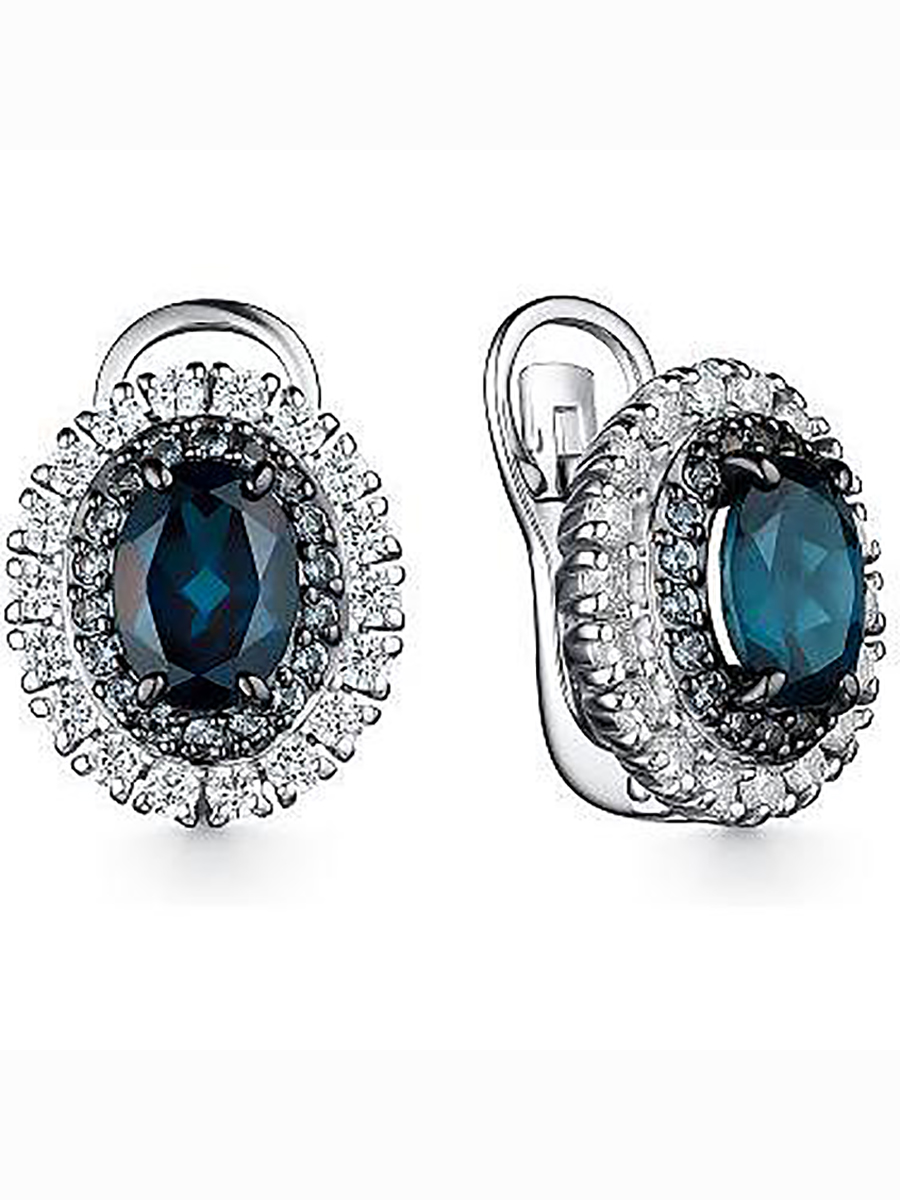 

Серьги с топазами и фианитами из серебра Алкор серебро 02-2290_0НСЛ-00, 02-2290_0НСЛ-00