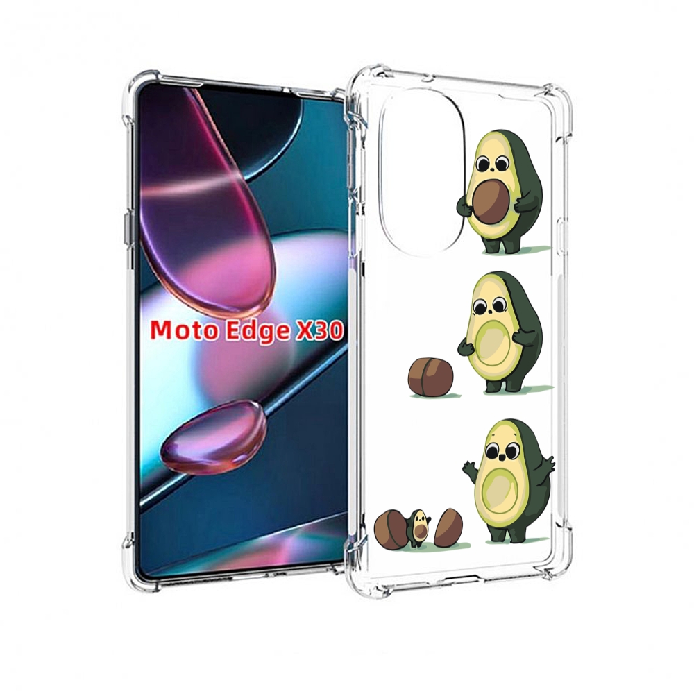 

Чехол MyPads авокадо-с-малышом для Motorola Moto Edge X30, Прозрачный, Tocco