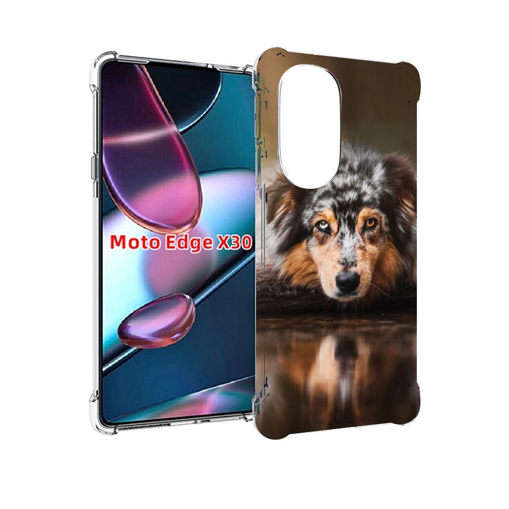 

Чехол MyPads австралииская овчарка для Motorola Moto Edge X30, Прозрачный, Tocco