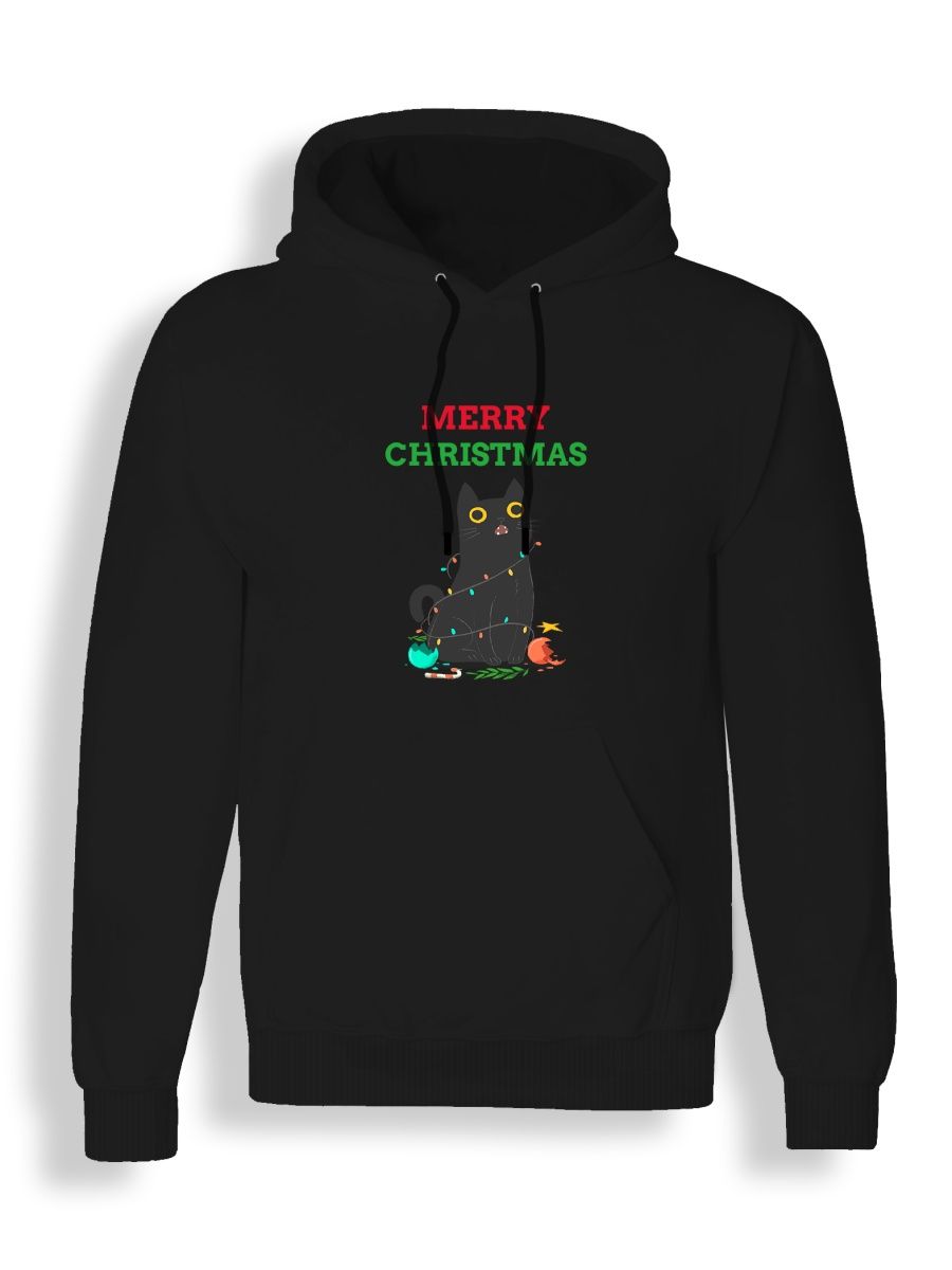 

Худи унисекс Каждому Своё Merry Christmas/Рождество/Новый год NY9 черное M, Черный, "Merry Christmas/Рождество/Новый год" NY9