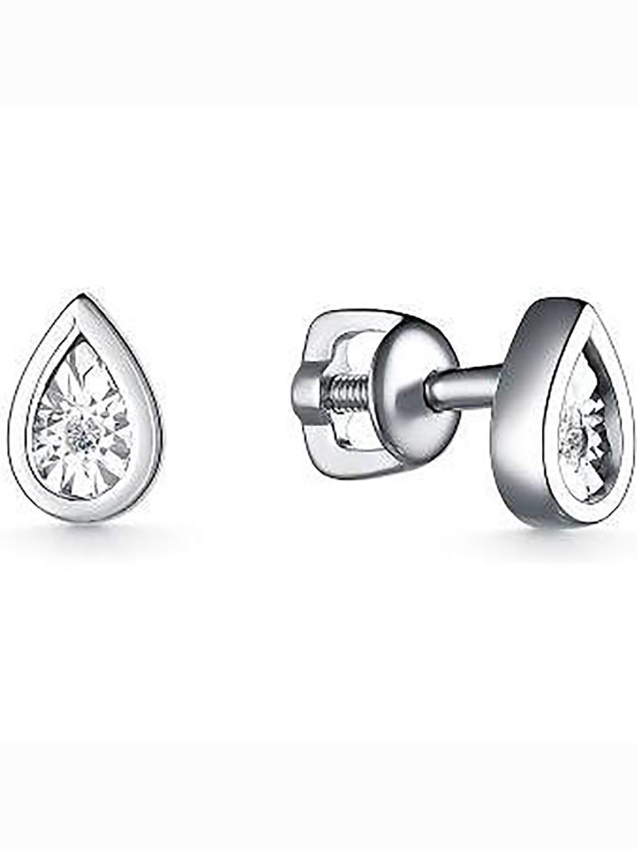 

Серьги с 2 бриллиантами из серебра Алкор серебро 02-2894_000Б-00, 02-2894_000Б-00