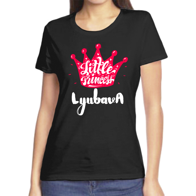 

Футболка женская черная 44 р-р little princess любава, Черный, fzh_little_princess_Lyubava