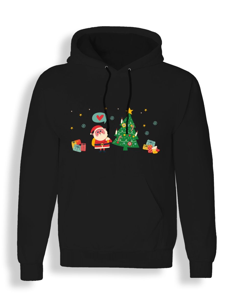 

Худи унисекс Каждому Своё Merry Christmas/Рождество/Новый год NY49 черное XL, Черный, "Merry Christmas/Рождество/Новый год" NY49