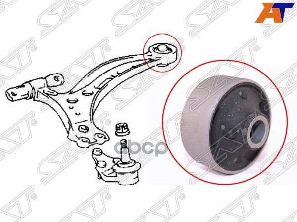 

Сайлентблок Переднго Рычага Здний Toyota Harrier/Lexus Rx300 98-03 Sat арт. ST-48655-48010